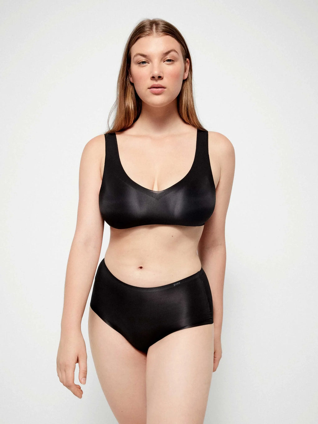 Slip Vita Alta Donna Gisela Seconda Pelle Senza Cuciture 1/10027 nero