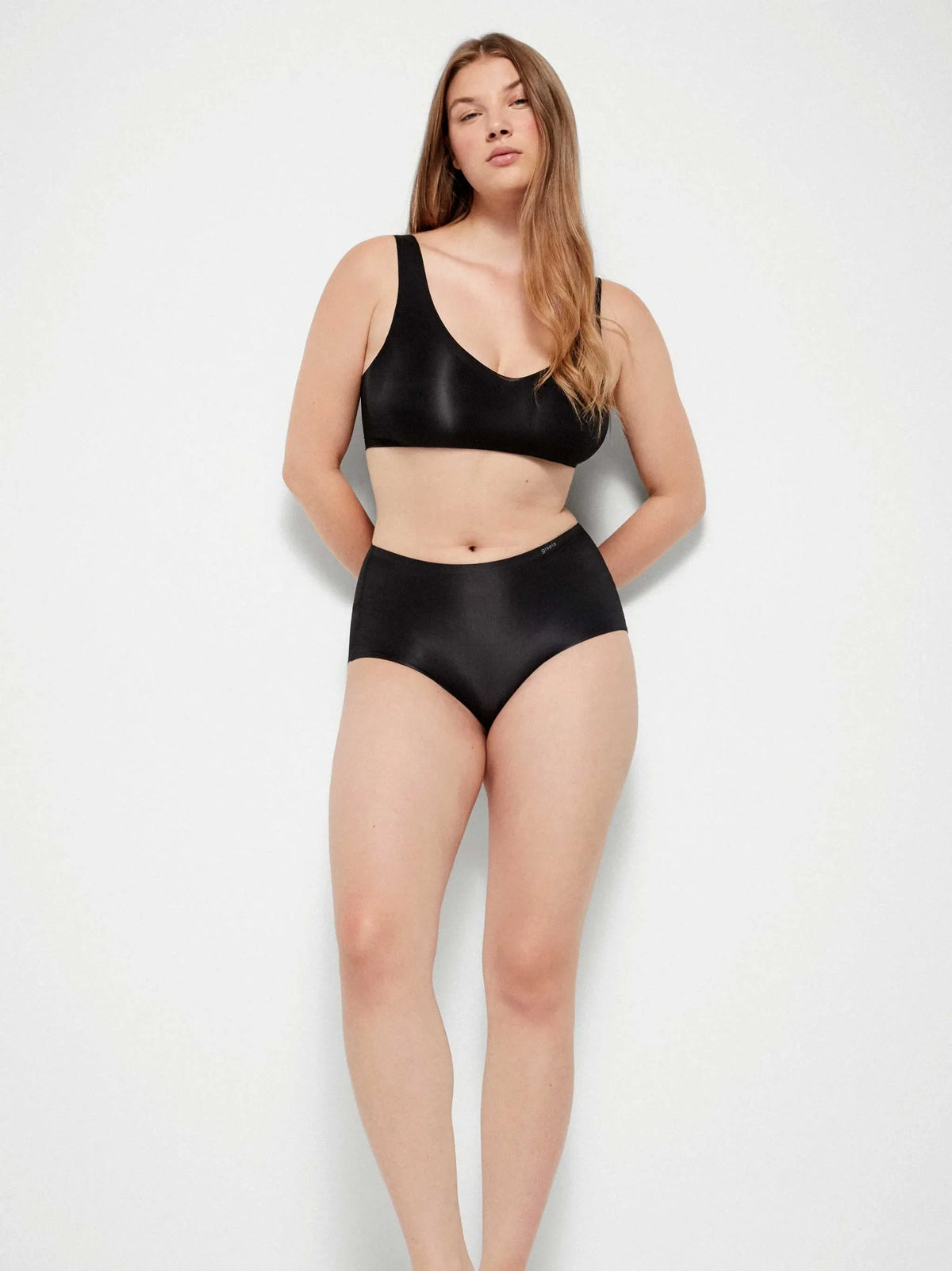 Slip Vita Alta Donna Gisela Seconda Pelle Senza Cuciture 1/10027 nero