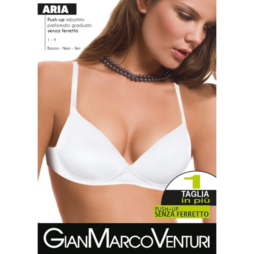 Reggiseno push-up senza ferretto GianMarco Venturi Aria Bianco, immagine della confezione originale