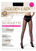 3 paia collant donna Golden Lady My Secret Silhouette 30 den modellante colore Nero confezione