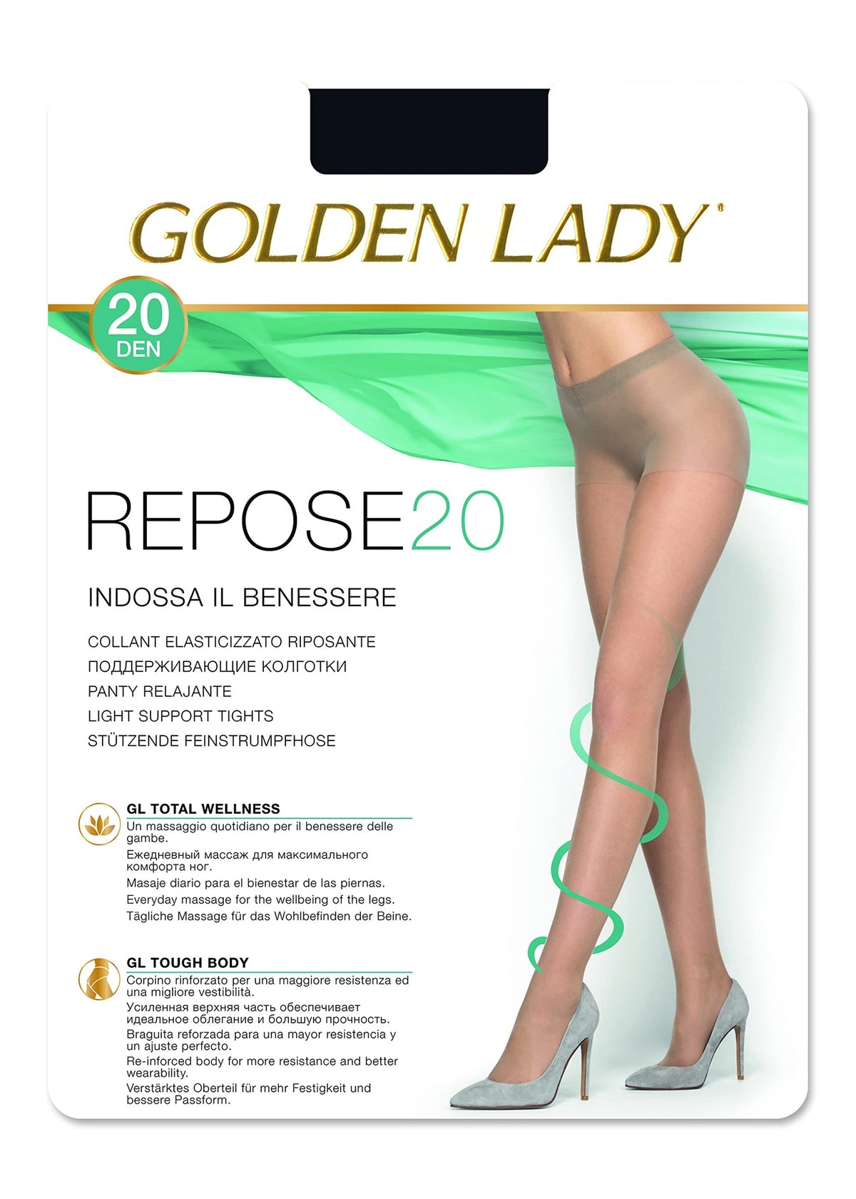 3 paia collant donna Golden Lady Repose 20 den riposante confezione