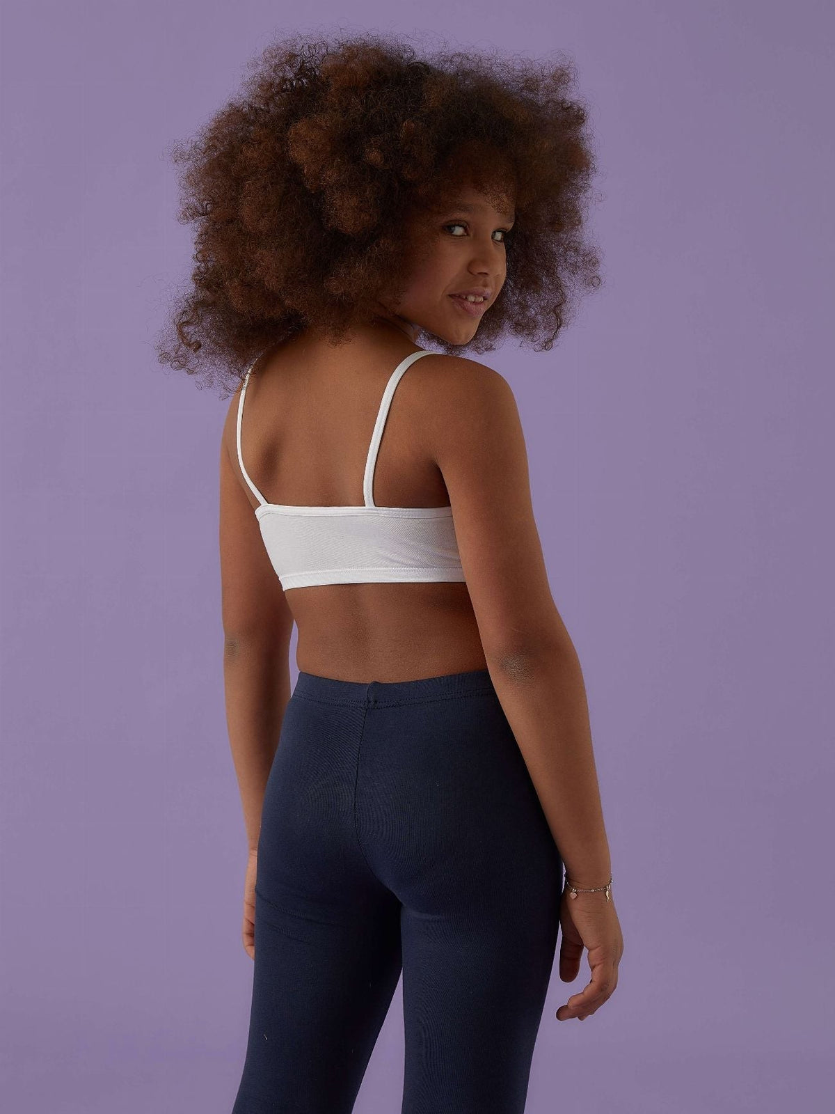 Brassiere bimba Jadea 175 bianco retro indossata