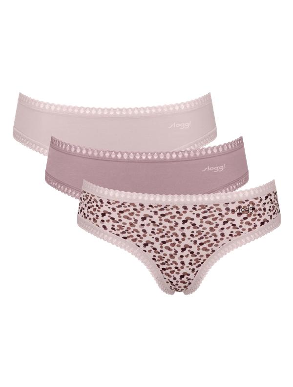 Slip hipster Sloggi GO Crush tris Fant. A rosa, malva e leopardato