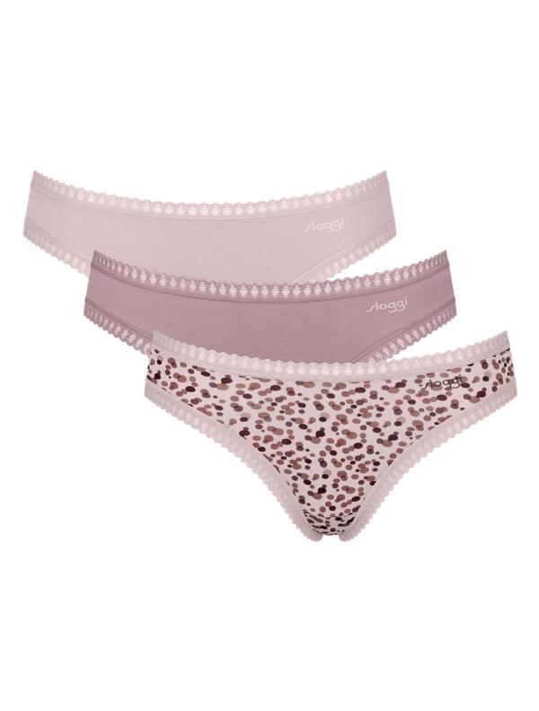 Slip mini Sloggi GO Crush tris Fant. A rosa, malva e leopardato